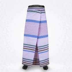 White  Beetle Green Tufts Blue Ring Cotton Lungi